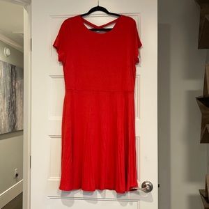 Fit and flare knit dress